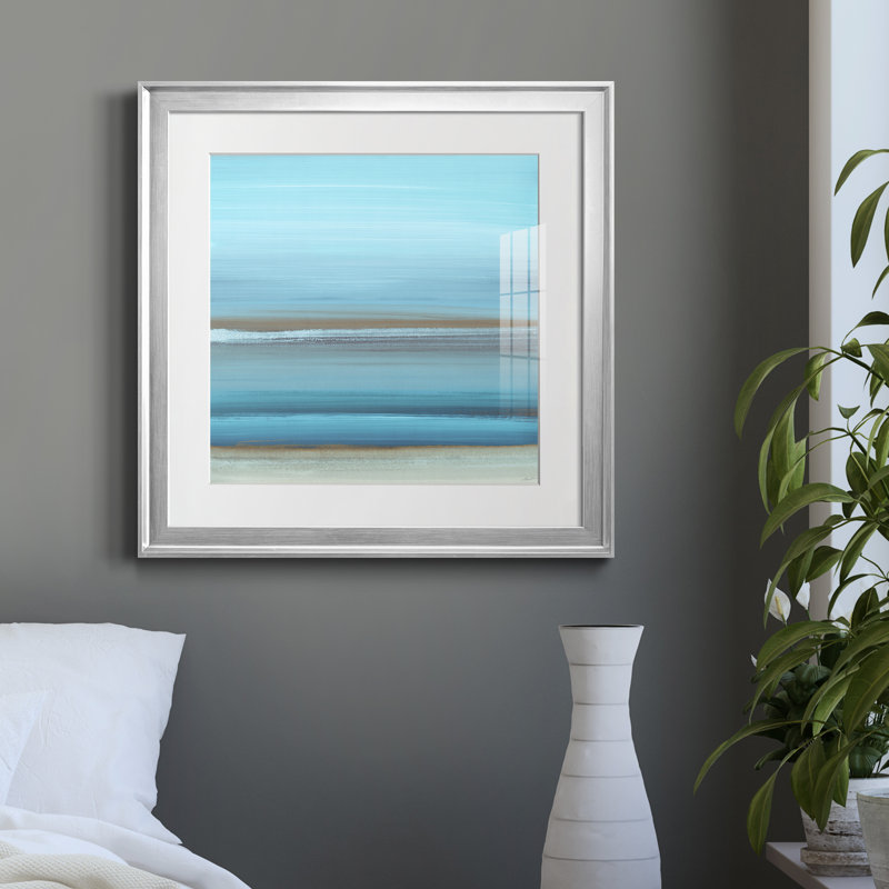 «By the Sea I» par J Paul, reproduction d'art sur papier encadrée, H 17,5 po x l 17,5 po x P 1,5 po