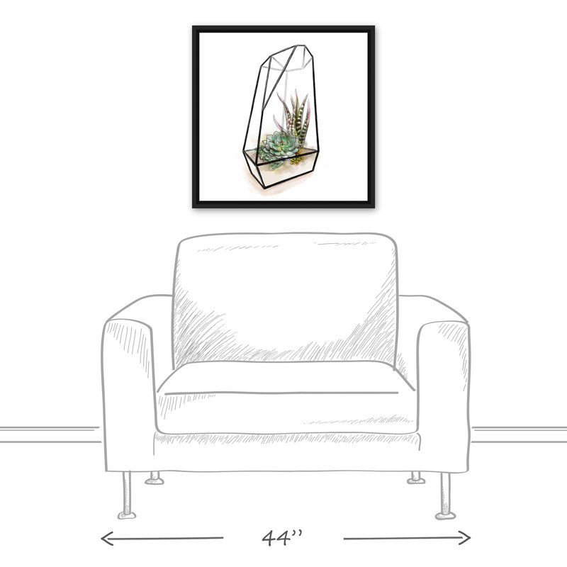 Terrarium, reproduction d'art sur toile, H 13,75 po x l 13,75 po x P 1,75 po