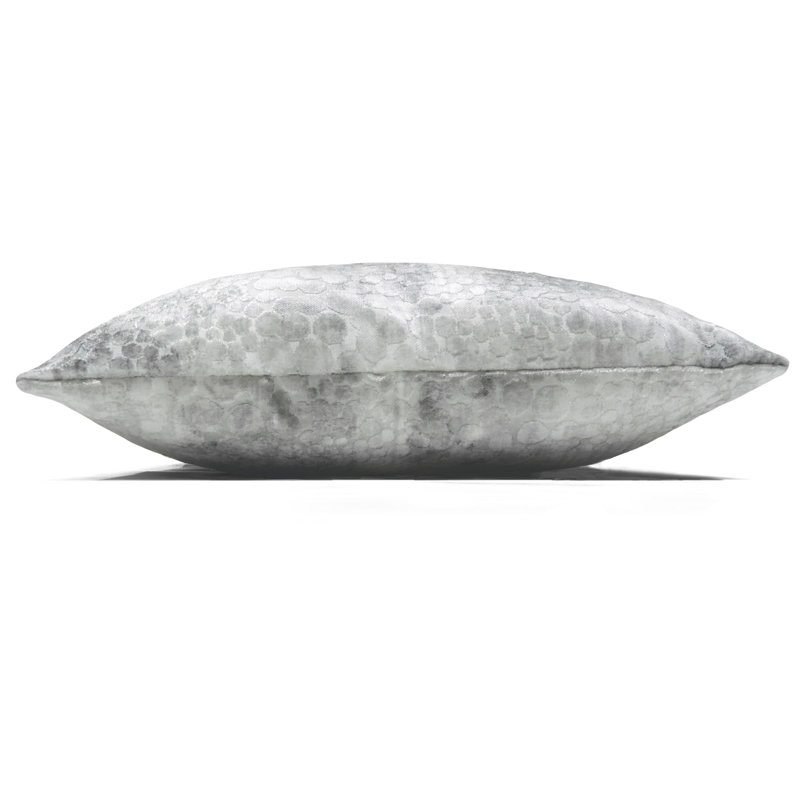 Geometric Square Cushion, Chrome, Feather