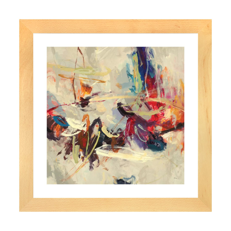 Positif, énergie positive III par Randy Hibberd - reproduction d'art, H 24 po x l 24 po x p 1 po, Papier encadré naturel