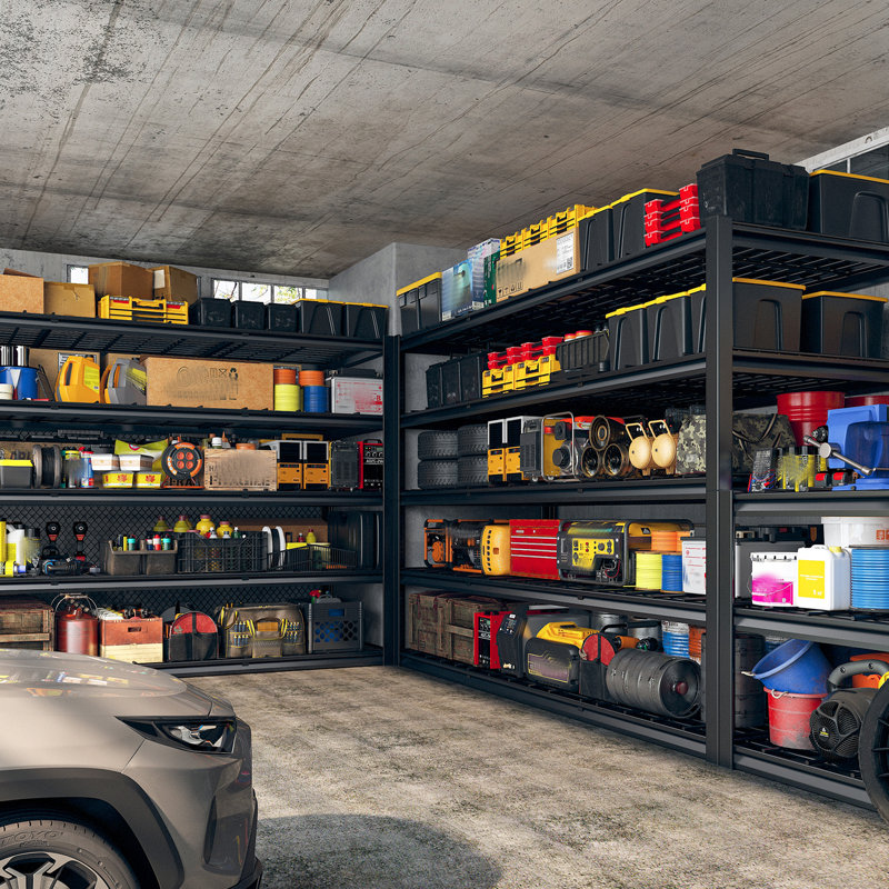 Natajia Metal Shelving Unit Heavy-duty Garage Shelf, 72" H x 60" W x 24" D