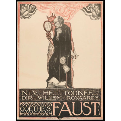 "N V Het Tooneel Dir Willem Royaards Goethe's Faust" by  Richard Nicolaüs Roland Holst - Gallery Wrap Canvas Wall Art