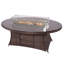 Table de foyer d'extérieur au propane en aluminium H 26,38 po x l 70,87 po Carshalt