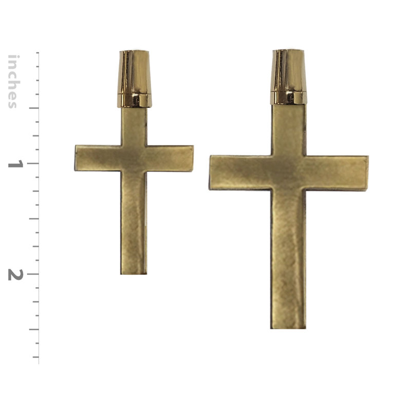 Cross Ceiling Fan Pull Chains, Antique Brass