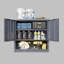 Armoire de rangement en métal avec porte, armoire de rangement murale en métal