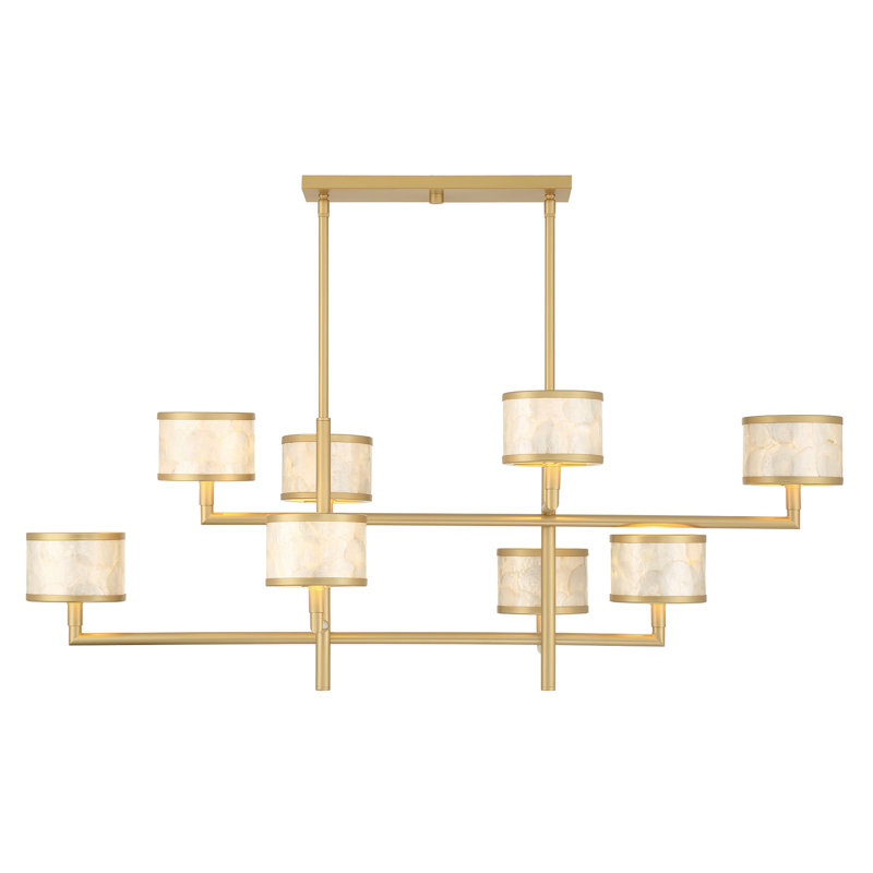  Lustre 8 lumières en or filé Mariquita par Breegan Jane