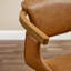Chaise rembourrée brune et naturelle en similicuir-1123853813
