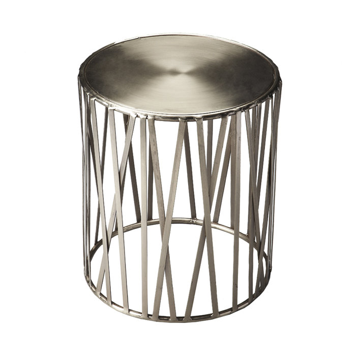 Kruse Iron 15.5"W Drum Side Table