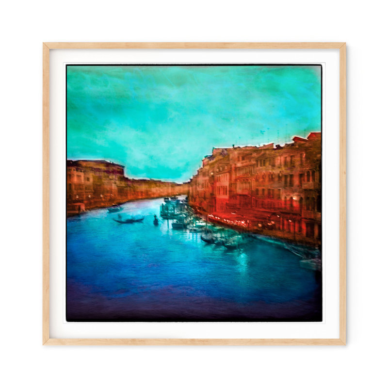 Grand Canal - Picture Frame Photograph on Paper , 24" H x 24" W, Natural Framed