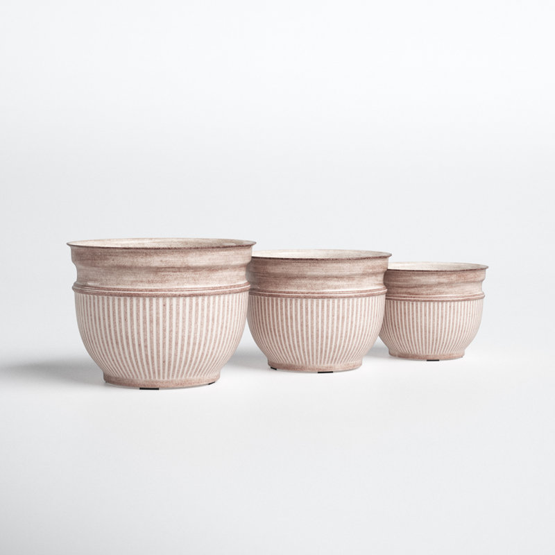 Lapis Pot Planter - Set of 3, Cream