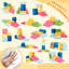 7 pièces blocs d'escalade en mousse colorée, jeu d'escalade modulaire, jeu de rampe et de jeu d'intérieur pour tout-petits de 1 à 3 ans