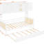 Lit de jour simple avec lit gigogne, armoire et tablette en blanc - Construction gigogne en bois-893604222-893604217