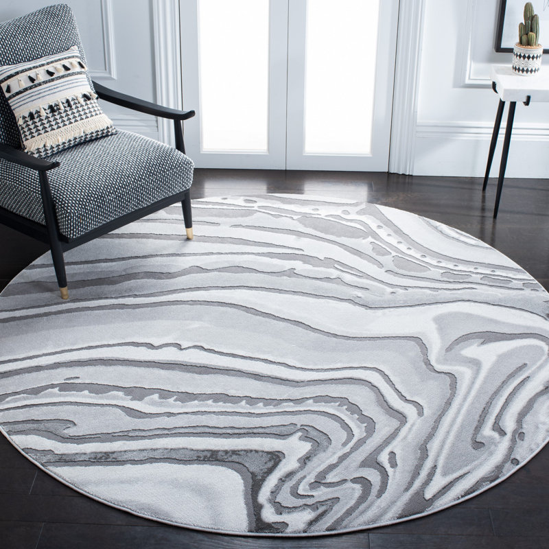 Tapis abstrait Bordonaro Performance, Rond 6 pi 7 po