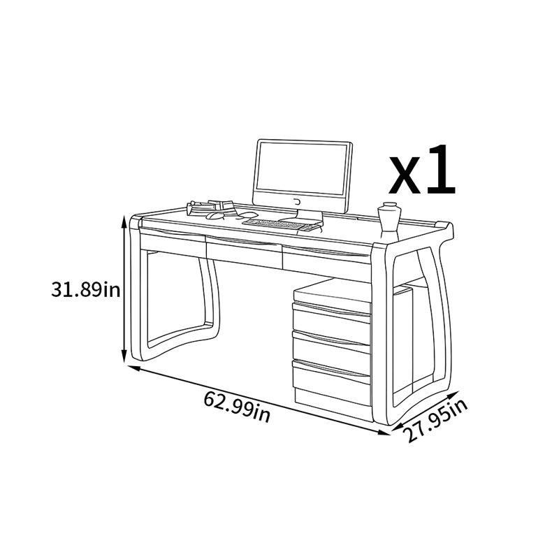 Haskell, H 31,89 po x l 62,99 po x P 27,95 po