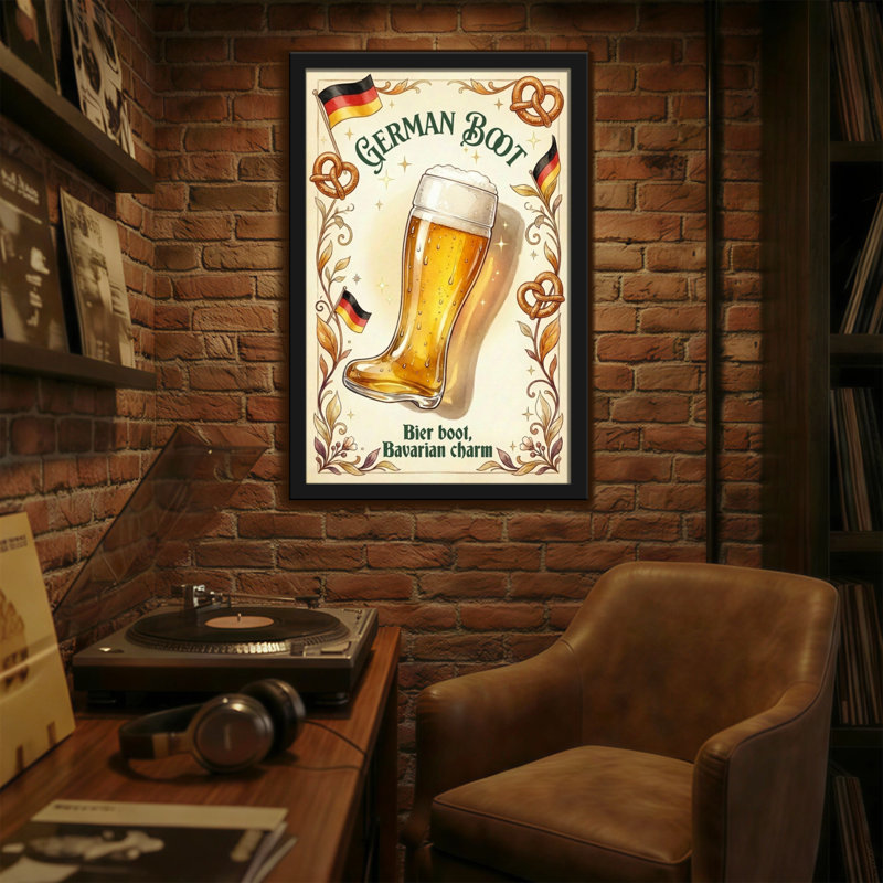 Cadre décoratif en verre à bière Fashion, H 24 po x l 16 po