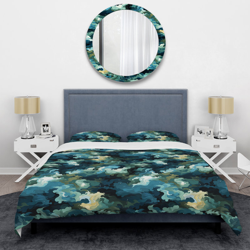 Ensemble de housse de couette Camo Dreamscape Camouflage I, Housse de couette pour très grand lit et 2 très