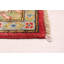Tapis rouge / beige / bleu foncé noué à la main de conception unique 6 pi 4 po x 8 pi 3 po Amarni