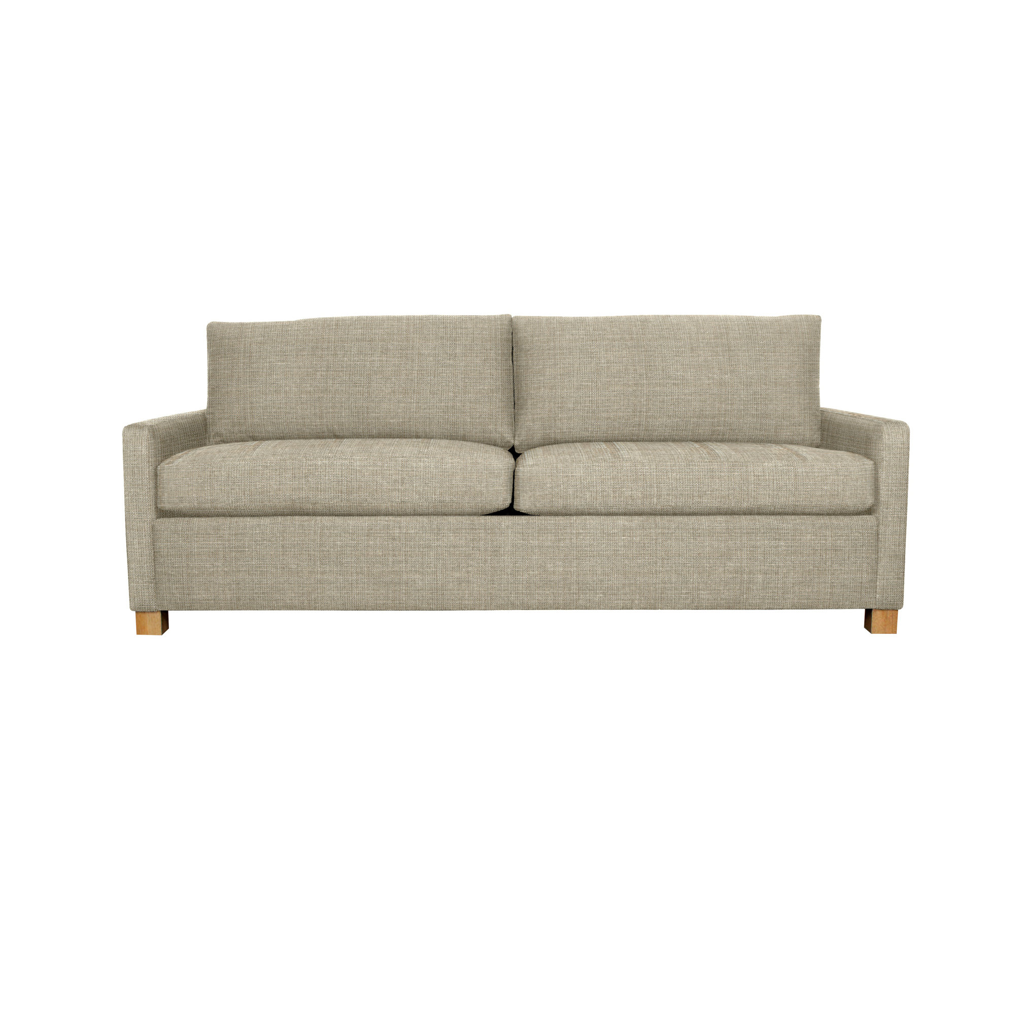 Louisa 87'' Square Arm Sofa Bed, Kanji Putty Performance Basketweave