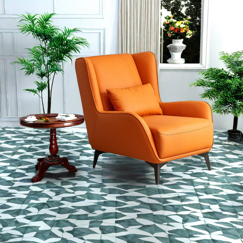 Fauteuil inclinable moderne en cuir minimaliste