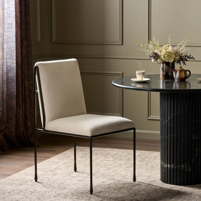 Decker Upholstered Dining Chair, Beige