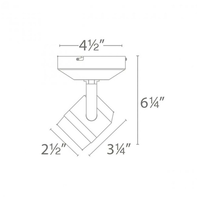 Paloma 4.5'' Black LED Monopoint Track Head with High Performance Optics