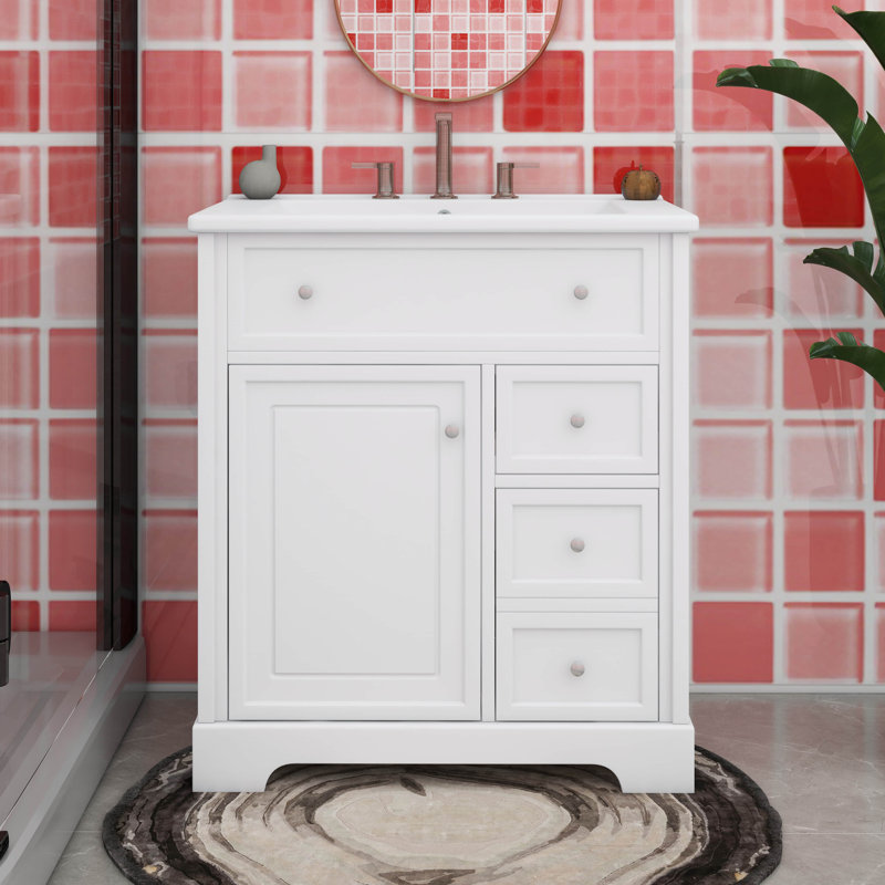 Meuble-lavabo 30 po avec comptoir et deux tiroirs