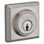 Traditional Square Single Cylinder Deadbolt in Satin Nickel