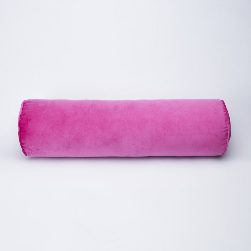 Housse de coussin en velours, Rose, H 6 po x l 16 po