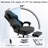 Gaming Chair For Adults, Black Pu Leather 360°swivel Game Chair With Footrest Lumbar Pillow Headrest For Game Room Study Office