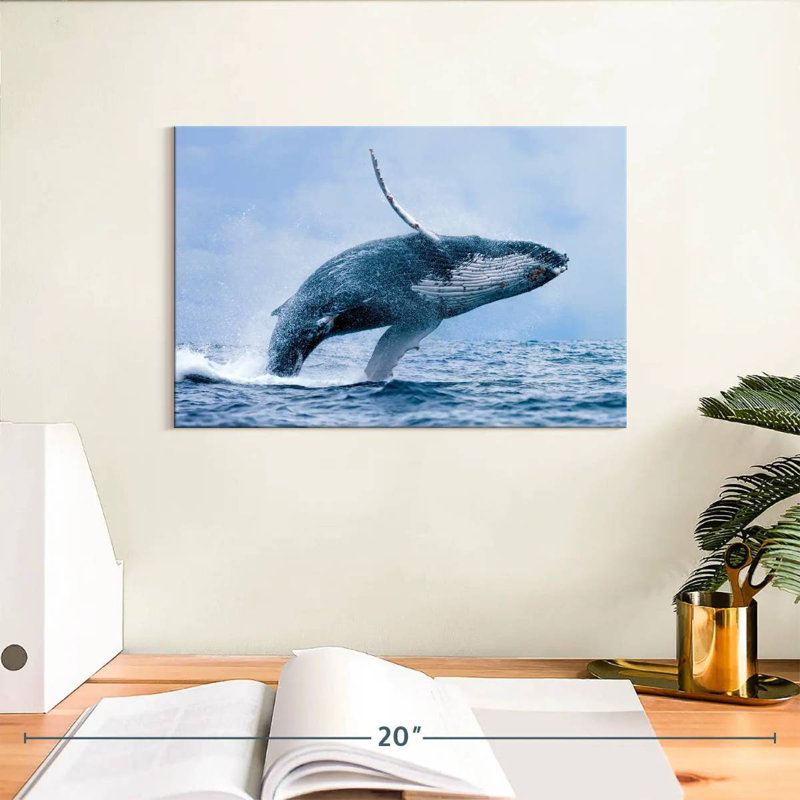 Brampt Leaping Humpback Whale, 8" H x 12" W