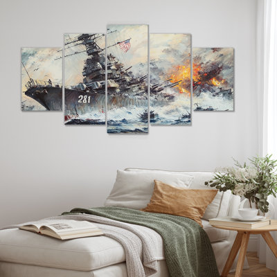 Aloma - USA Patriotist Wall Art - Modern Wall Art Set 5 Piece
