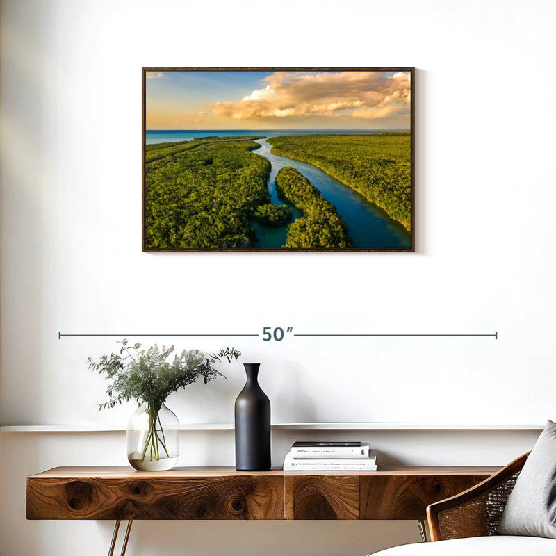 Everglades National Park, Floating Frame Walnut, 31" X 21"