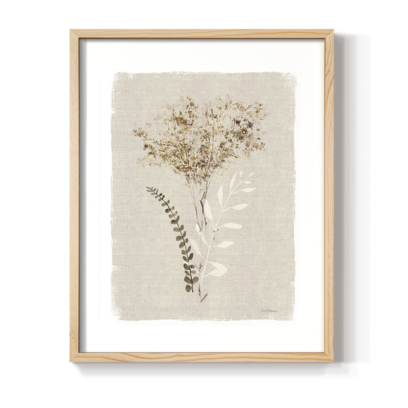 «Dried Foliage II», reproduction encadrée - bois massif, H 21 po x l 17 po, Naturel