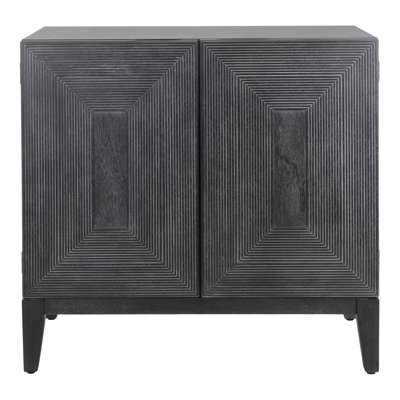 Imel Cabinet 2 Doors, Brushstroke Black