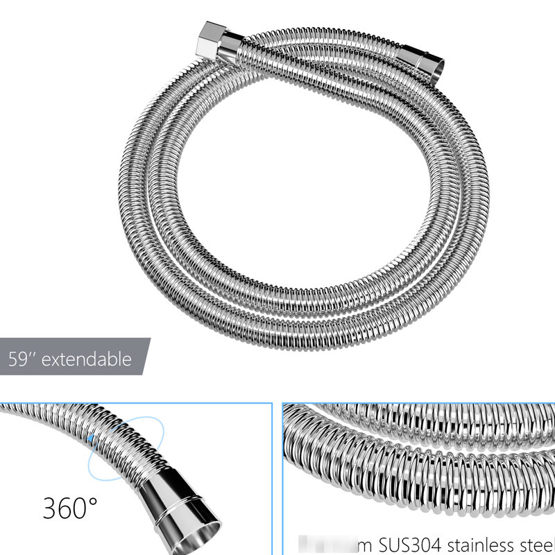 10 Inch Dual Shower Head - With Valve And 59" Hose For In Includes Rainfall 1.8 Gpm Flow Handheld Spray Efficient Bath