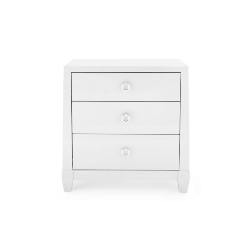 Madison 3 - Drawer Nightstand, Chiffon White
