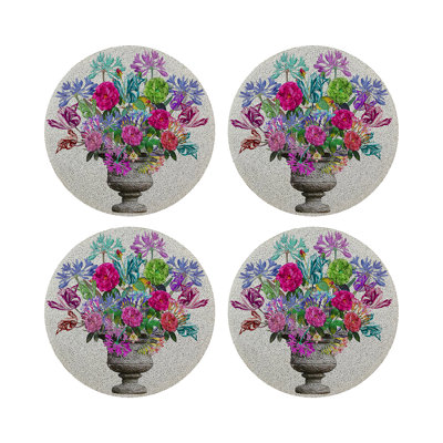 Glass Beads Round Beaded Placemats