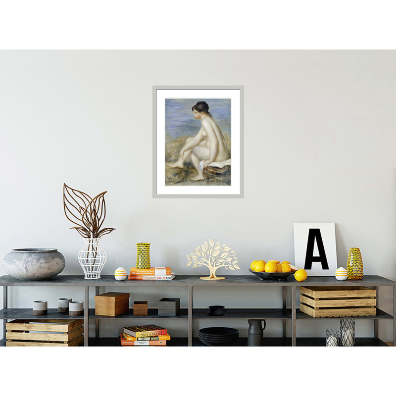 Une baigneuse assisePierre-Auguste Renoir - Impression giclée encadrée, 28,98 po H x 23,5 po L