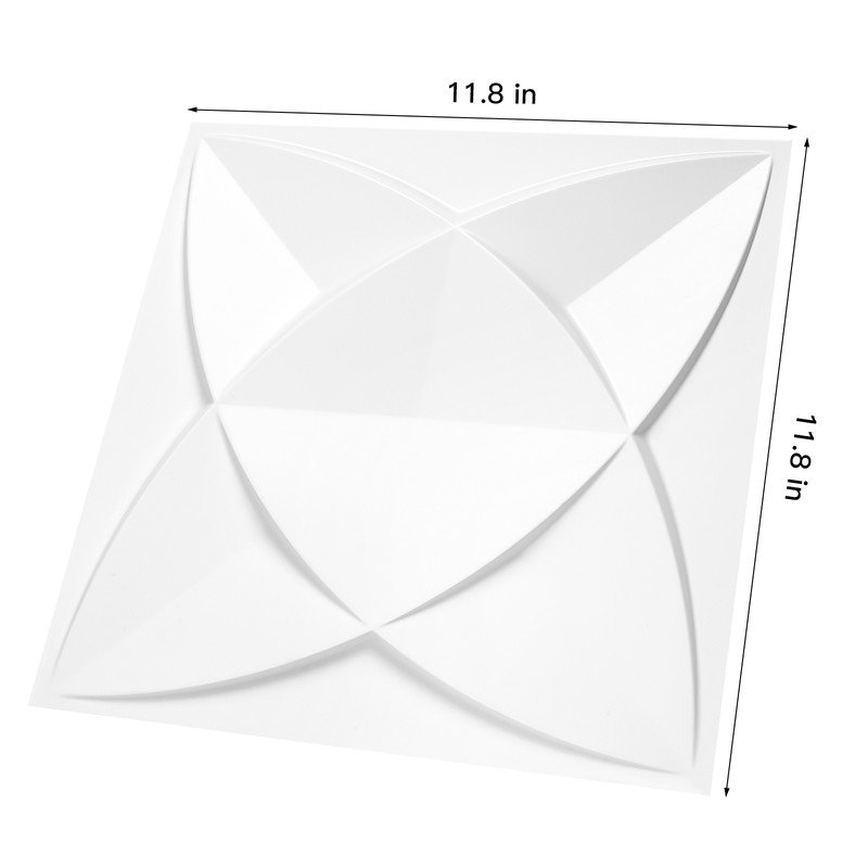 11.8'' x 11.8'' 3D Wall Panel in White (33-pack)