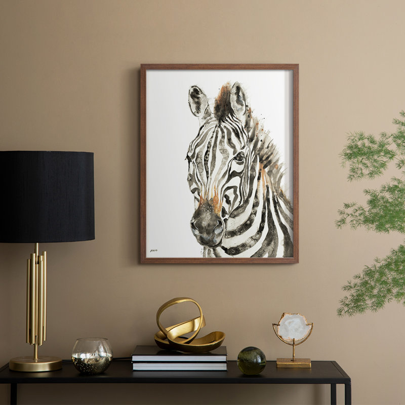 Savannah Ii, reproduction encadrée - bois massif, H 30 po x l 24 po, Noyer