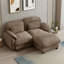 Canapé d'angle 2 places avec pouf amovible-367335574