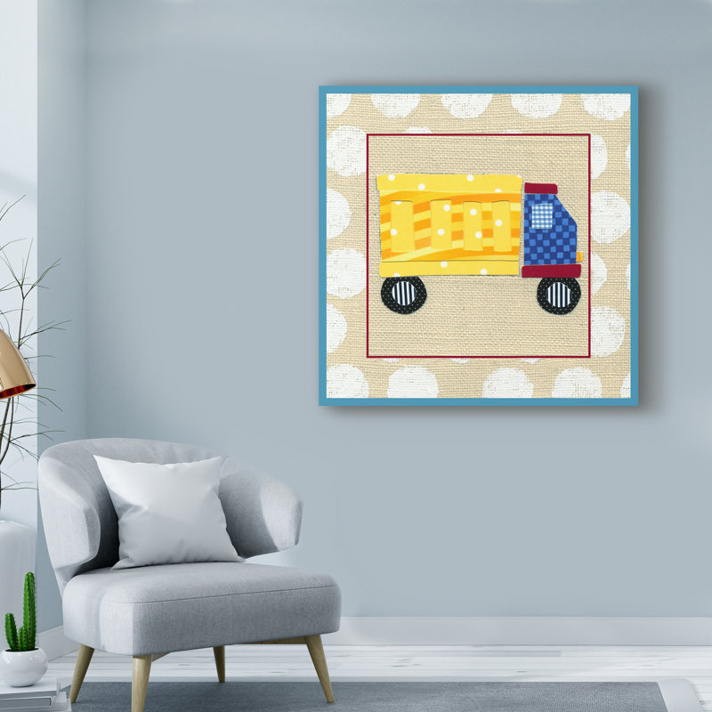 « ejs dump truck », art sur toile, H 14 po x l 14 po x P 2 po