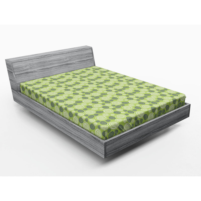 Microfiber Abstract Fitted Sheet, Full Fitted Sheet