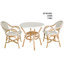 Ensemble de 3 chaises bistro blanches Sierra