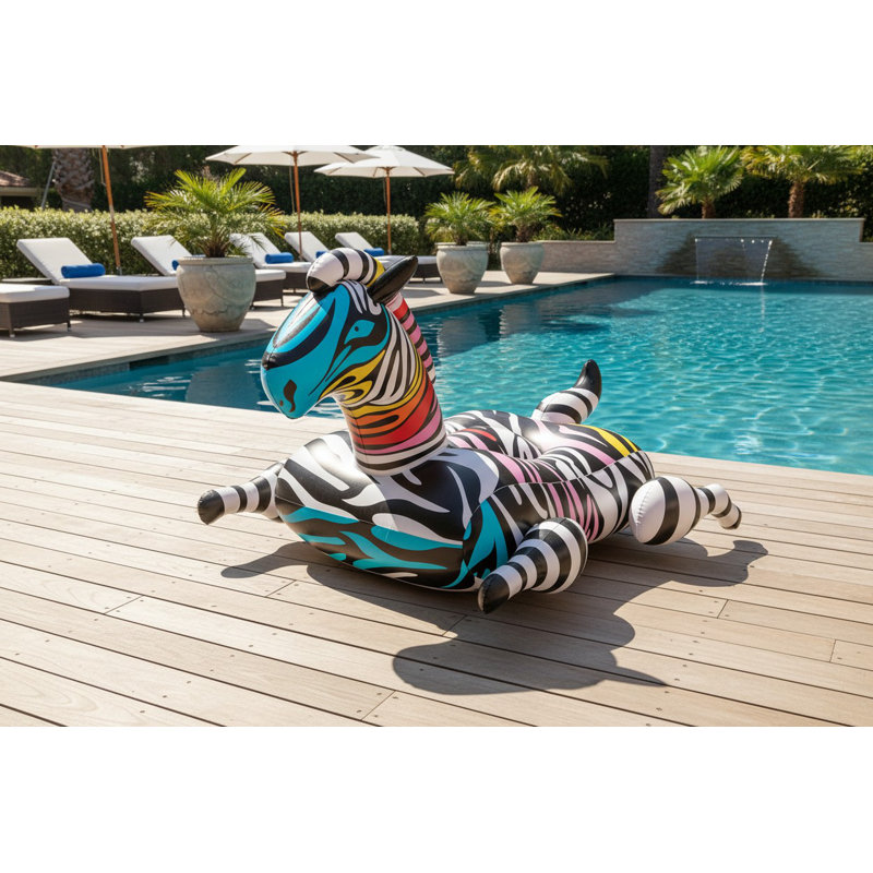Poolmaster Zany Zebra Jumbo Piscine Float Rider, Zebra