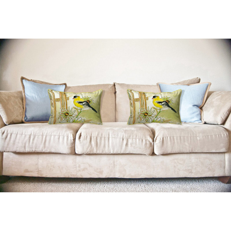 Goldfinch Goldfinch Outdoor Rectangular Polyester Pillow, Large