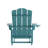 Ayleah Commercial All-Weather HDPE Adirondack Chair with Cup Holder and Pull Out Ottoman-962086462