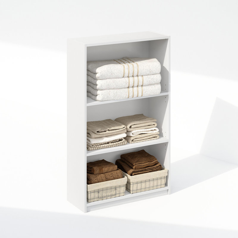 Rangement polyvalent à 3 niveaux pour vêtements et placard Ebern Designs Juel, blanc