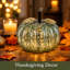 Citrouilles en verre au mercure avec minuterie - Automne Halloween et décoration de table de l'Action de grâce, citrouilles décoratives à DEL-1915978641