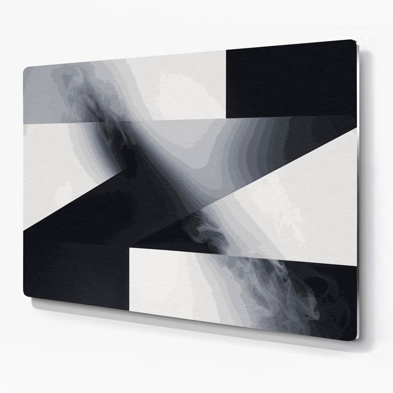 Minimalisme 77, art mural gris en métal, H 12 po x l 18 po
